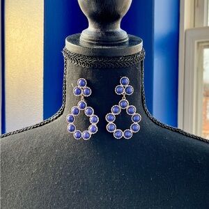 Lapis Blue & Silver Drop Earrings
